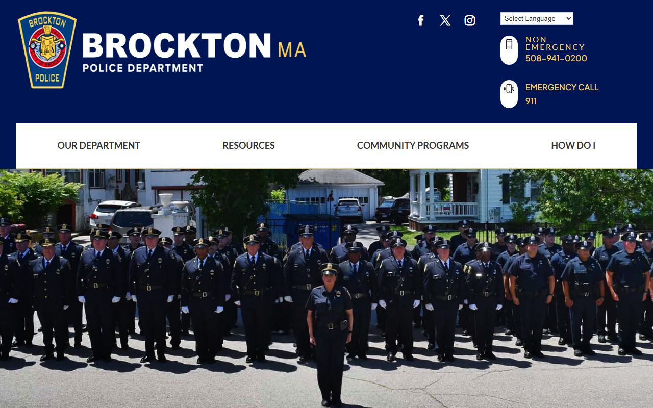 Brockton Police Department website for background check records in Brockton MA
