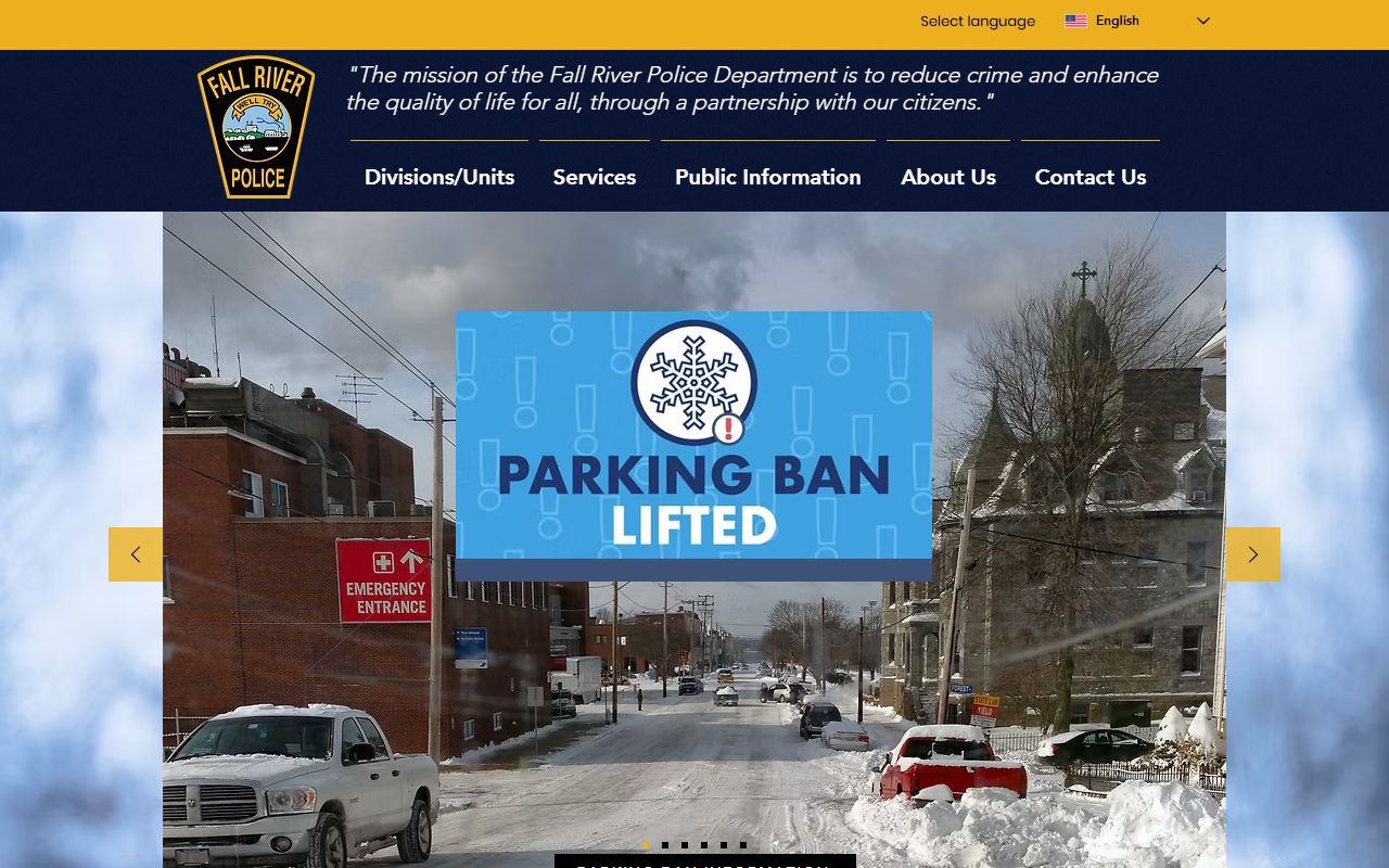 Fall River Police Department website for background check and public records in Fall River MA