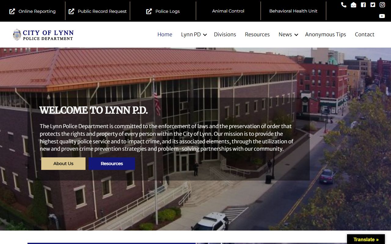 Lynn Police Department website for background check records in Lynn MA