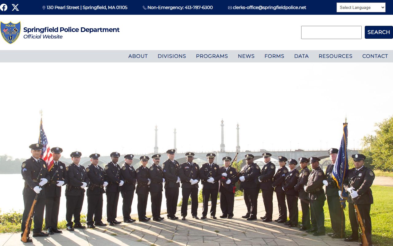 Springfield Police Department background check and public records page