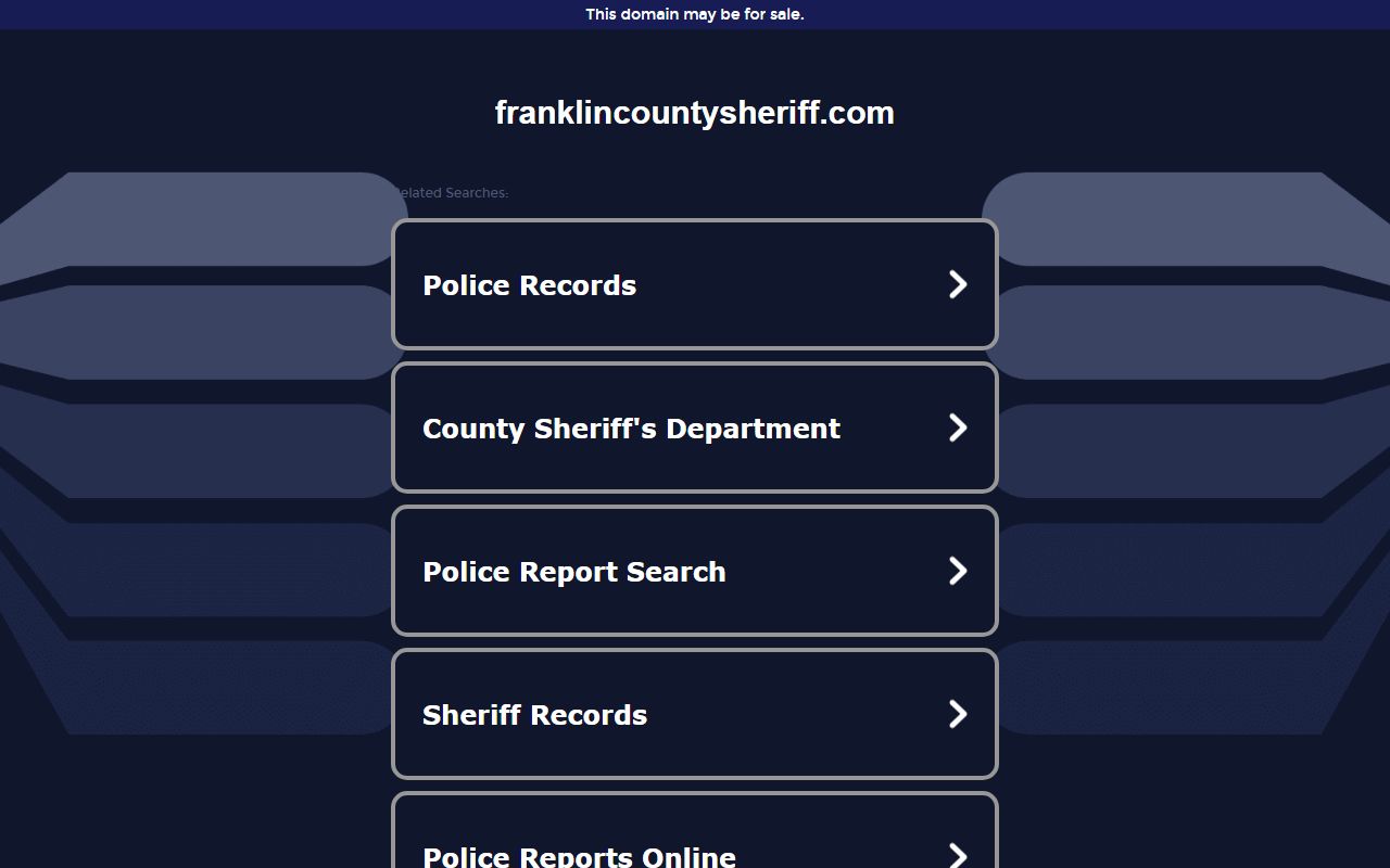 Franklin County Sheriff's Office background check records