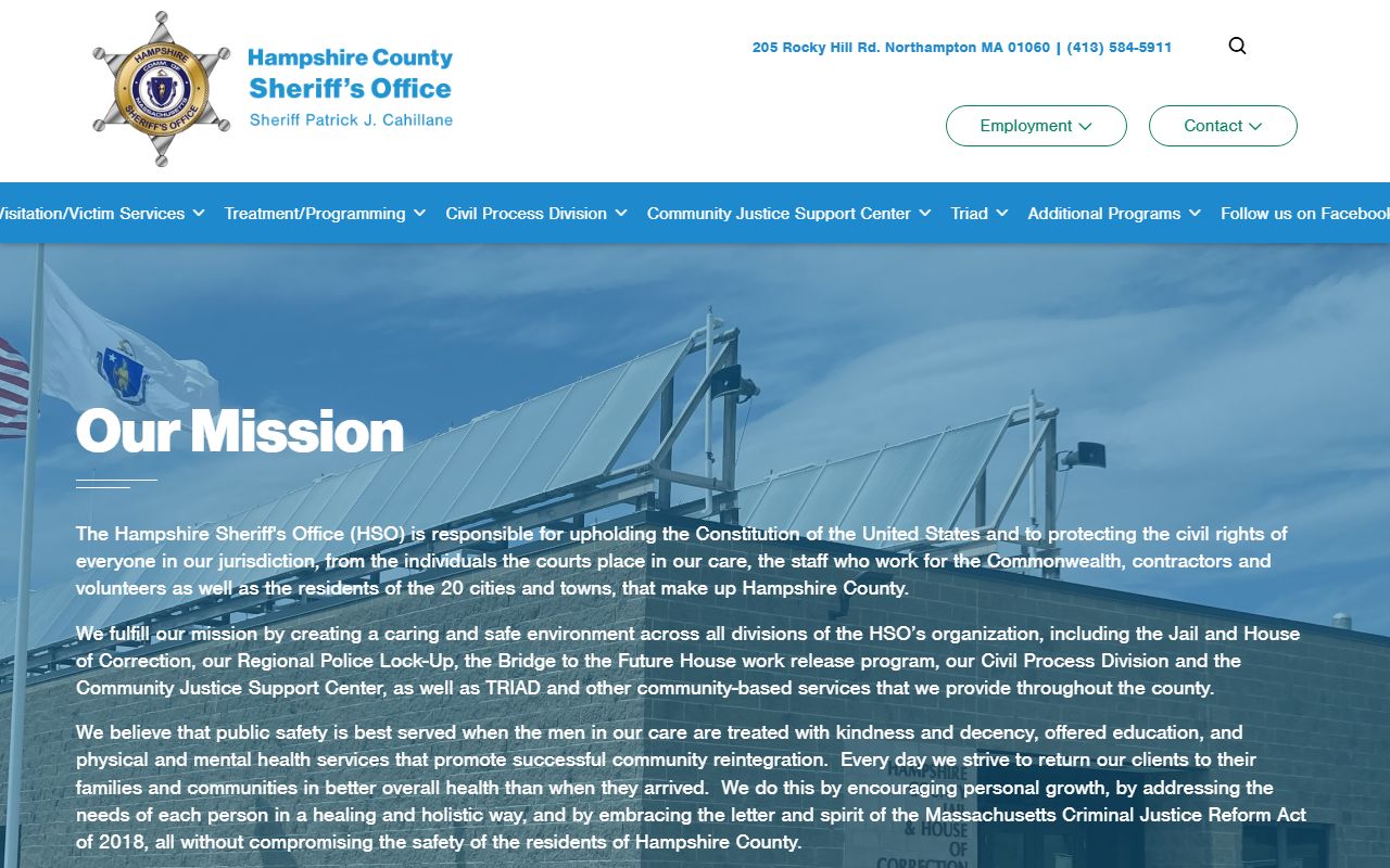 Hampshire County Sheriff Office background check and criminal records