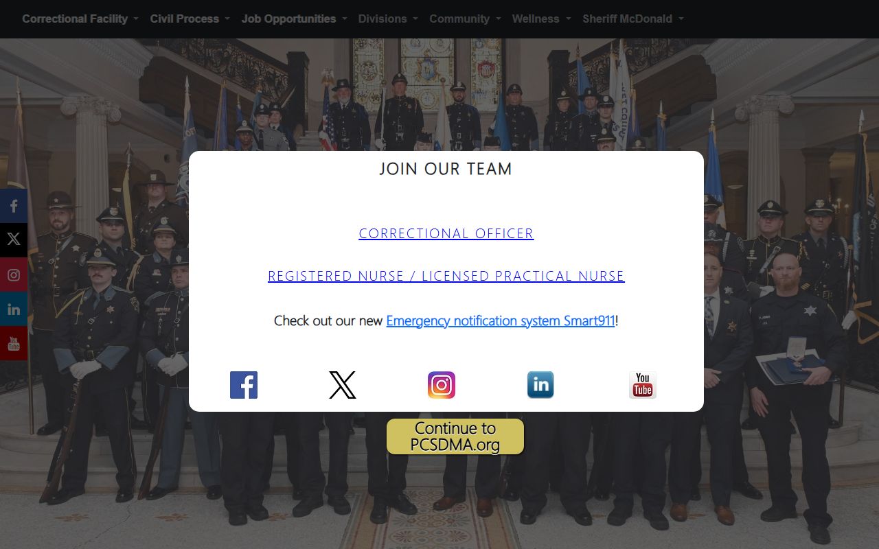Plymouth County Sheriff Department website for background check records